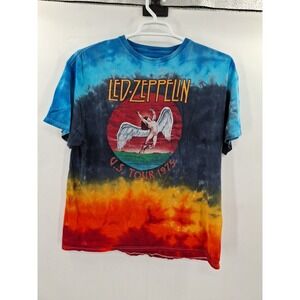 Led Zeppelin Shirt Mens XL Tie‎ Dye US Tour 1975 Retro Band Concert Tee